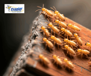 close-up comparison of flying ant and termite